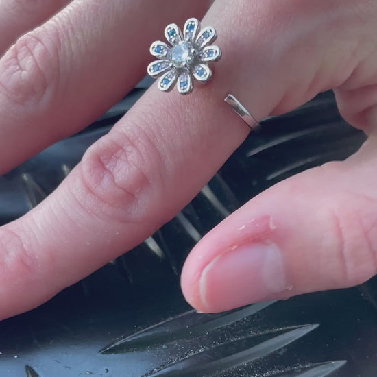spinning the bloom fidget ring
