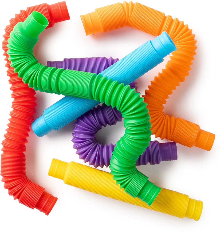 Pop Tube Storage Rainbow Pop Tubes: Stretch, Bend, and Connect Today! - Sensory Play Store