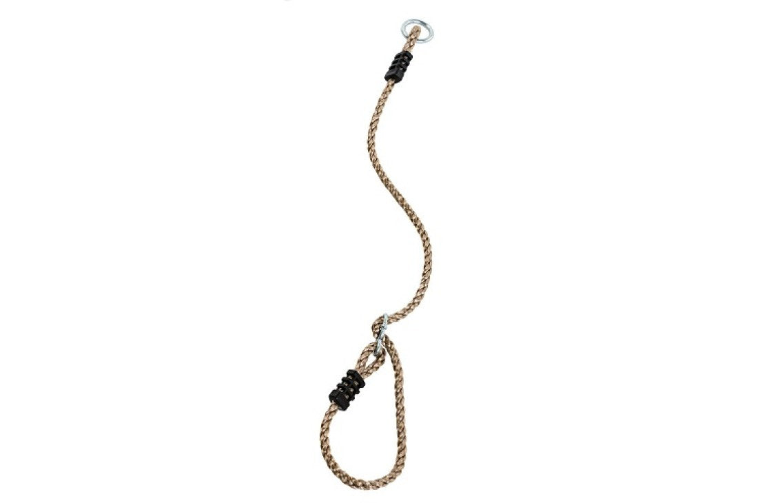 Adjustable polypropylene rope on a white background