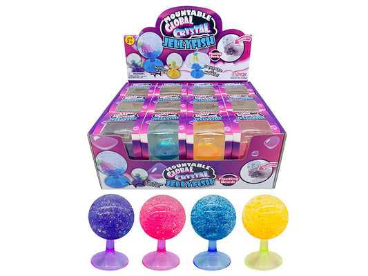 Squeeze Suction Mount Glitter Globe