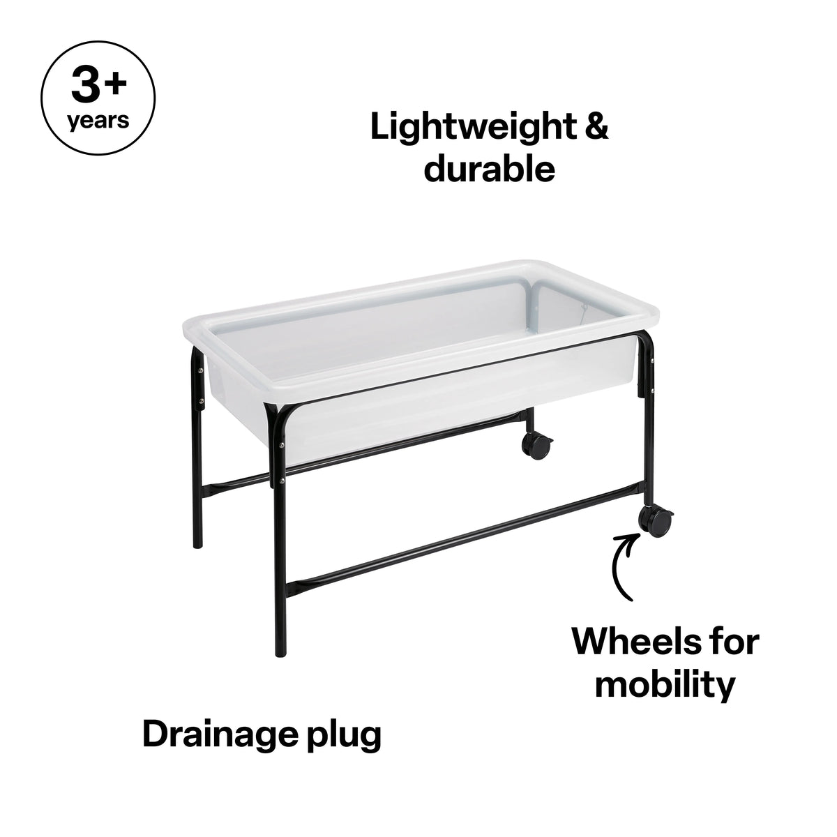 Sand and Water Play Tray with adjustable height